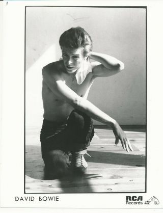 David Bowie Shirtless Portrait Vintage 1970s Rca Records Promo Photo
