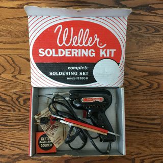 Vintage Weller Soldering Iron Gun Kit Set Model 8100k Box -