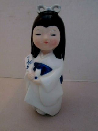 Vintage Napco Porcelain Geisha Girl Figurine.  Glazed.  6 " Tall.  C - 9232 Japan