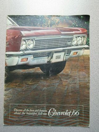 1966 Chevrolet Big Car Sales Brochure 66 Chevy Impala Caprice Bel Air