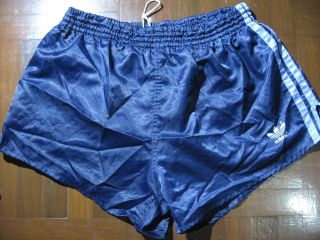Adidas Vintage 80s Nylon Glanz Shiny Shorts Sprinter Running Pants M