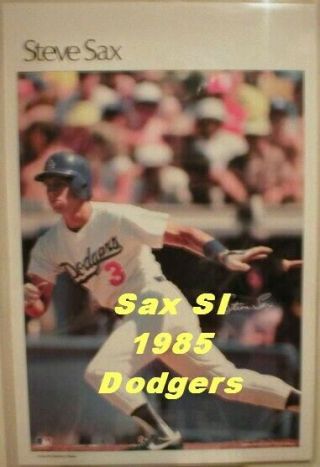 Steve Sax Sports Illustrated Poster - Los Angeles Dodgers Mlb Si 4556 Vintage
