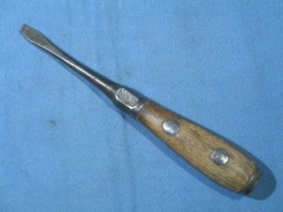Vintage Jj Ryan Tool 6 - 3/4 " Long 1/4 " Tip Perfect Wood Handle Screwdriver