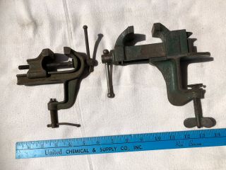 Vintage Bench Vise Clamp 2 - 1/2” - Set Of Two Types