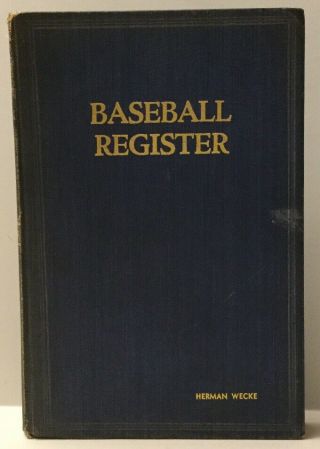 1945 Sporting News Baseball Register - Herman Wecke Hardback Cover Book