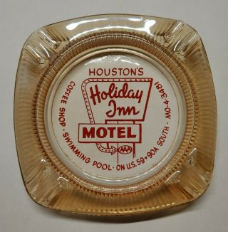 Vintage Houston " S Holiday Inn Motel Carnival Glass Ashtray