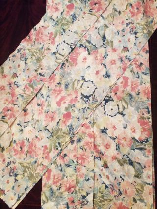 Croscill Valance 48 " X 17 " Pink Blue Floral 2 Available Vintage