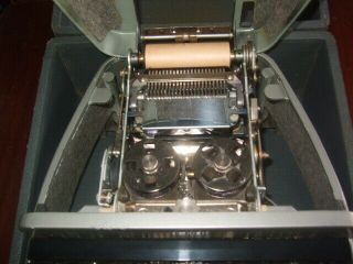 Vtg La Salle Stenotype w/ Hard Case Stenographer Court Reporter Machine Printer 2