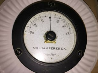 Vintage Western Electric Panel Meter Dc Milliamperes End Scale Model C2h