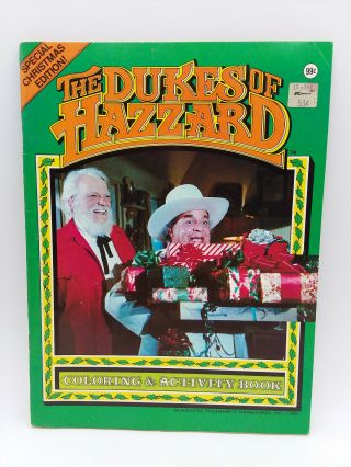 Vintage 1982 The Dukes Of Hazzard Coloring & Activity Book Christmas