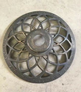 Antique Century Electric Ceiling Fan Motor Lattice Top Cast Iron Usa