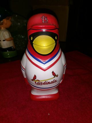 Vintage St.  Louis Cardinals Baseball Mascot Ceramic Stein With Lid