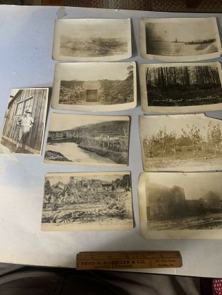 9 Vtg World War 1 Military Soldier Pictures Photographs Postcards Statue Liberty