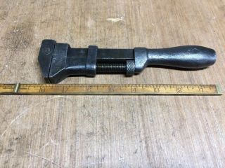 Vintage Bemis & Call 8” Steel Adjustable Wrench Marked Santa Fe Rail Road