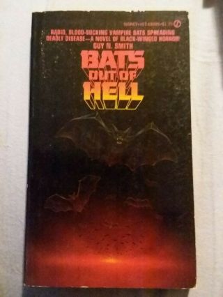 Bats Out Of Hell Guy N.  Smith Vintage Horror Paperback Signet 1979