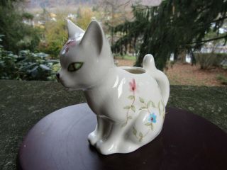 Vintage Ceramic Porcelain ENESCO Cat Creamer 2402 - Japan 5.  25” x 4.  25” 3