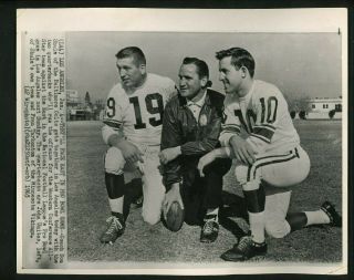 Johnny Unitas Don Shula Fran Tarkenton 1965 Press Photo Baltimore Colts Vikings