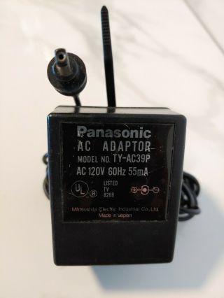 Vintage Panasonic Ty - Ac39p Ac Power Supply Charger Adapter 120v 60hz 55ma V1