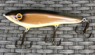 Rare D&S Bait & Tackle Woody Hughes River 6” Shaker Muskie Lure.  Signed “HR” ‘02 2
