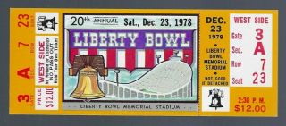 1978 Liberty Bowl Full Football Ticket - Lsu Tigers V Missouri - Kellen Winslow