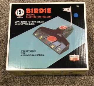 Vintage 19th Hole Birdie Deluxe Electronic Putting Cup,  Green & Guide 1903 - C