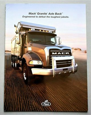 2005 Mack Granite Axle Back Truck Brochure 12 Pages T5mg