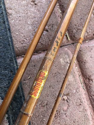 Antique South Bend Split Bamboo Fly Rod 346 - 8&1/2 E Or Heh Rare For Restoration