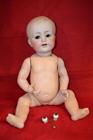 K R Simon Halbig Character Baby Doll 24 " Bisque Glass Eyes Comp Body 127 62