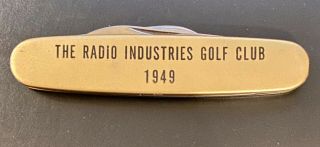 Vintage " 1949 Golf Advertising Pocket Knife "