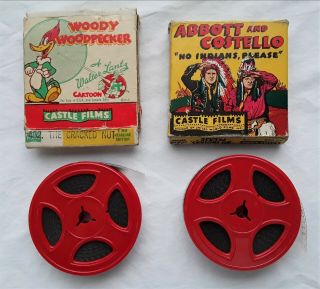 Vintage Castle Films 8mm,  Woody Woodpecker & Abbot & Costello