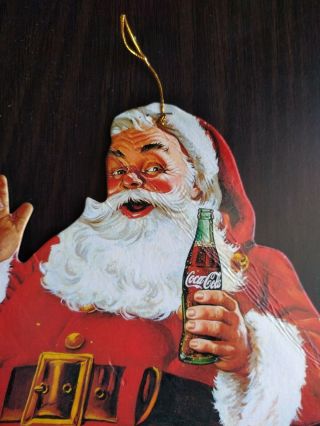 Vintage Santa Claus Coca Cola Coke Christmas Advertising Cardboard Sign 2