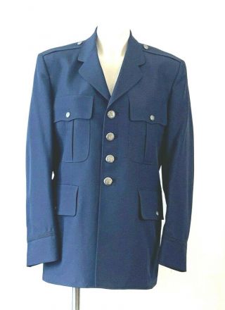 Us Air Force Usaf Vtg Dress Blue Officers Uniform Coat Jacket