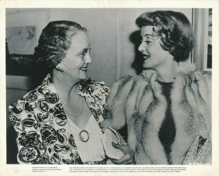 Bette Davis & Mother Candid Vintage 1940s Warner Bros.  Studio Photo