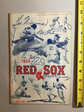 1950 June 6 Boston Red Sox V Chicago White Sox Scorecard Ted Williams Hr