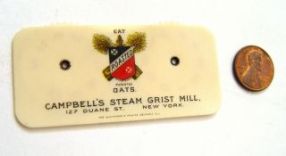 1910 Era Campbells Roasted Oaks Celluloid Advertising Baseball Pocket Score Coun
