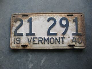 1940 40 Vermont Vt License Plate Tag Rustic Decoration Sweet 21 291