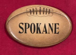 Antique Circa 1910 Spokane Melon Football Pin Button Washington Missouri ? Early