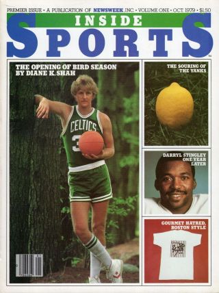October 1979 Premier Issue Inside Sports Larry Bird Cover No Label Celtics Vol 1