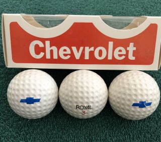 Three Vintage Royal Master Golf Balls With Chev Logo
