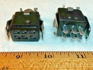 Vintage Cinch Jones 6 Pin Male & Female Connector Plugs