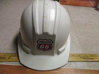 Vtg White Plastic Bullard 5000 Hard Hat Safety Noble Cap Phillips 66 Refinery
