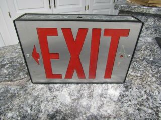 Vintage Emergency Exit Light Sign Great For Decor