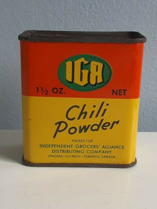 Vintage Iga Chili Powder Spice Tin
