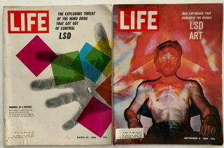Vintage March 25 & September 9,  1966 Life Magazines - Lsd & Lsd Art