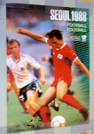Seoul 1988 Official Olympic Football (soccer) Poster (not Rio Brazil 2016)