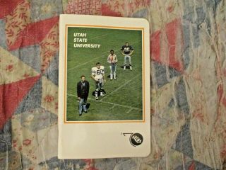 1970 Utah State Aggies Football Media Guide Yearbook Program Chuck Mills College