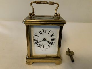 Early Vintage Brass Carriage Clock 87 George Street,  Edinburgh