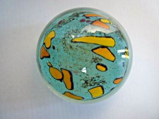 Vtg Gorgeous Signed L.  Henry 1912 Gas City Art Glass Paperweight Large 5 "