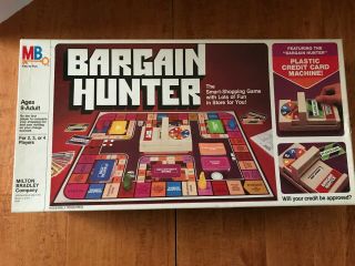 Vintage 1981 " Bargain Hunter " Shopping Board Game Milton Bradley - Complete