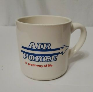 Vintage Us Air Force Aim High Recruiting Coffee Mug Tea Cup Usaf Memorabilia